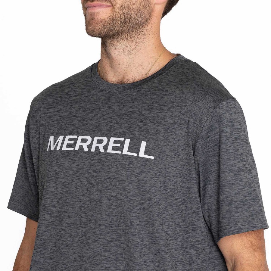 MEN Rockford T-shirts | Men's Sport Short Sleeve T-shirt Black Merrell Black Melange