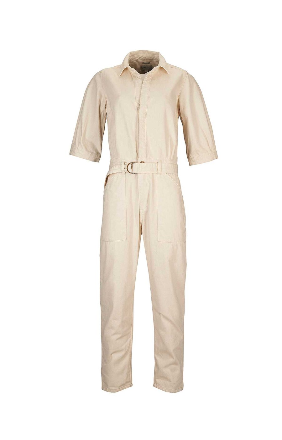 WOMEN Rockford Dresses and Jumpsuits | Women's Cotton Jumpsuit Melissa Cream Rockford Raw