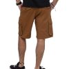 MEN Rockford Shorts | Men's Casual Shorts Utility Canvas Cargo Short Cafe Cat Bronze