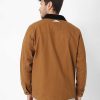 MEN Rockford Jackets and Parkas | Men's Casual Jacket Canvas Button Front Shirt Jacket Cafe Cat Bronze