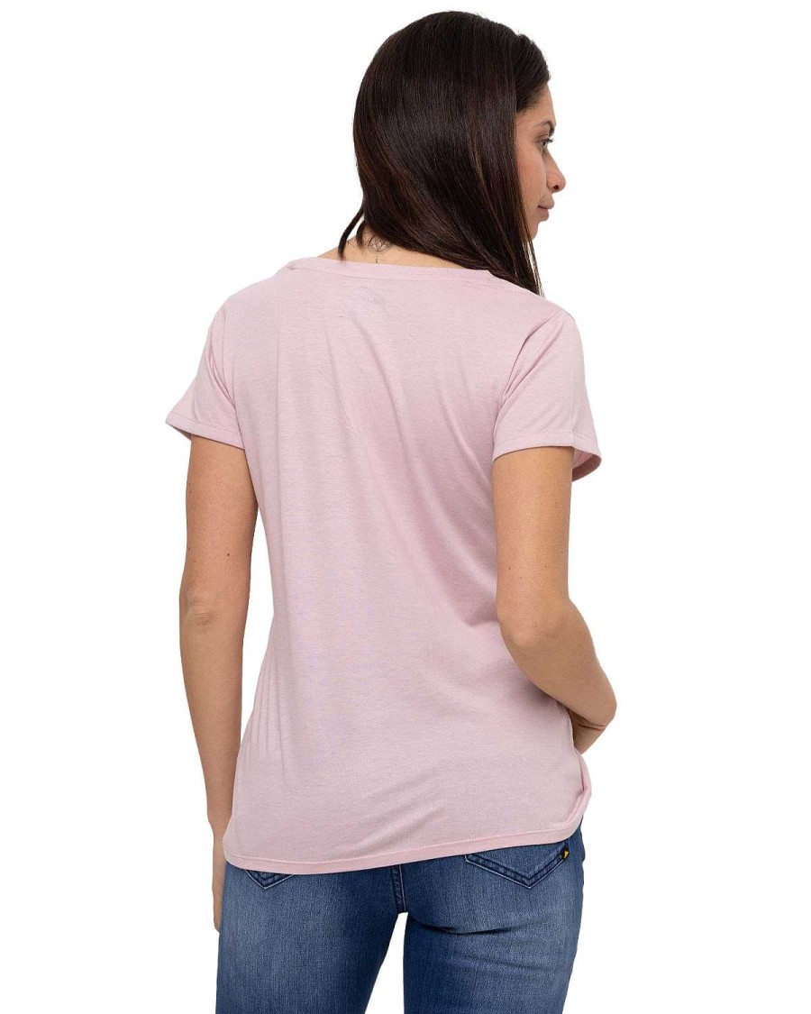 WOMEN Rockford T-shirts | Women's Casual Short Sleeve T-shirt W Caterpillar Repeat Tee Purple Cat Burnished Lilac