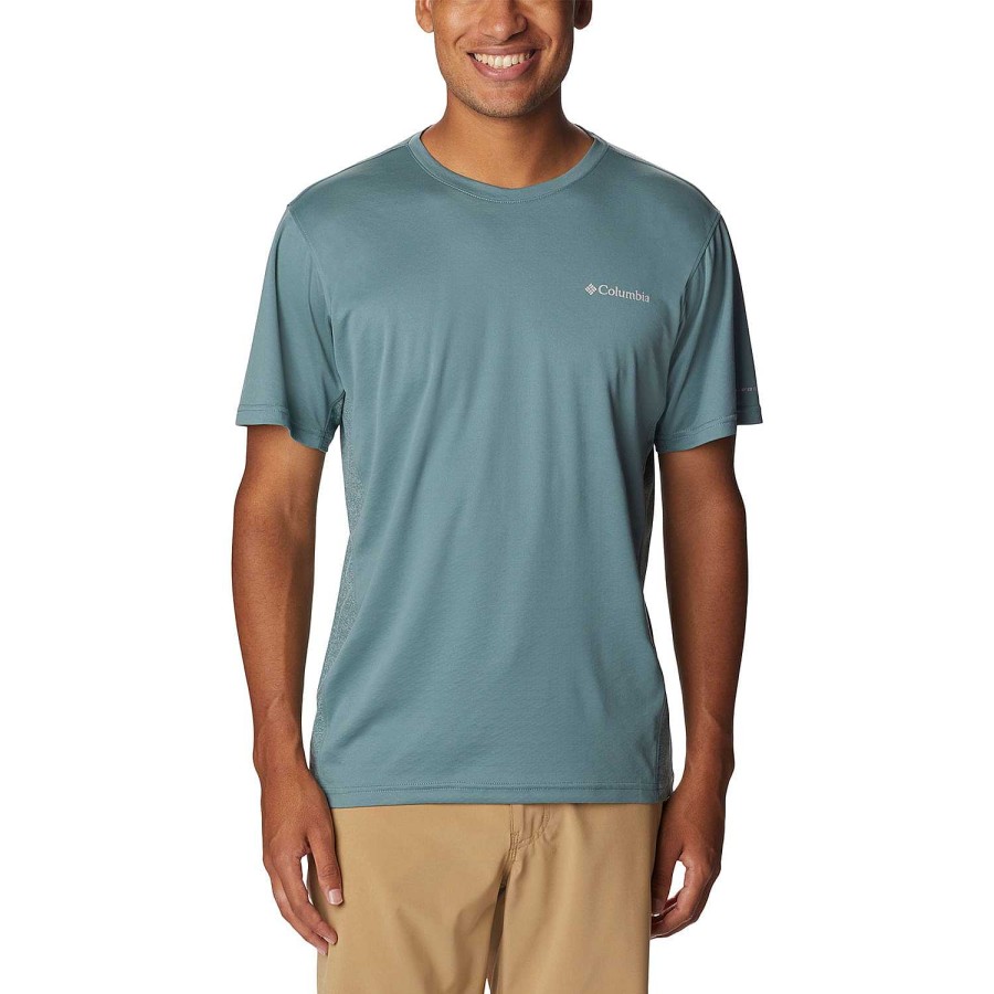 MEN Rockford T-shirts | Men's Short Sleeve T-Shirt M Zero Ice Cirro-Cool Ss Shirt Columbia (346) Metal