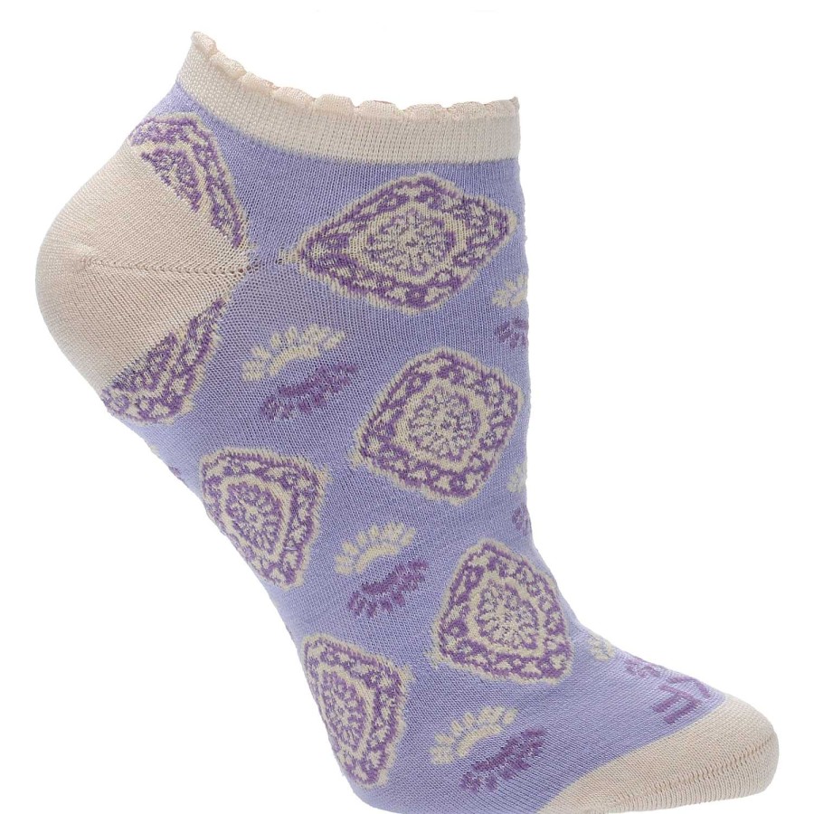 WOMEN Rockford Socks | Women's Bamboo Sock Ped St Design Purple Rockford Purple