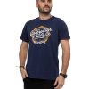 MEN Rockford T-shirts | Men's Casual Short Sleeve T-Shirt The Road Ahead Graphic Tee 8 Blue Cat Detroit Blue