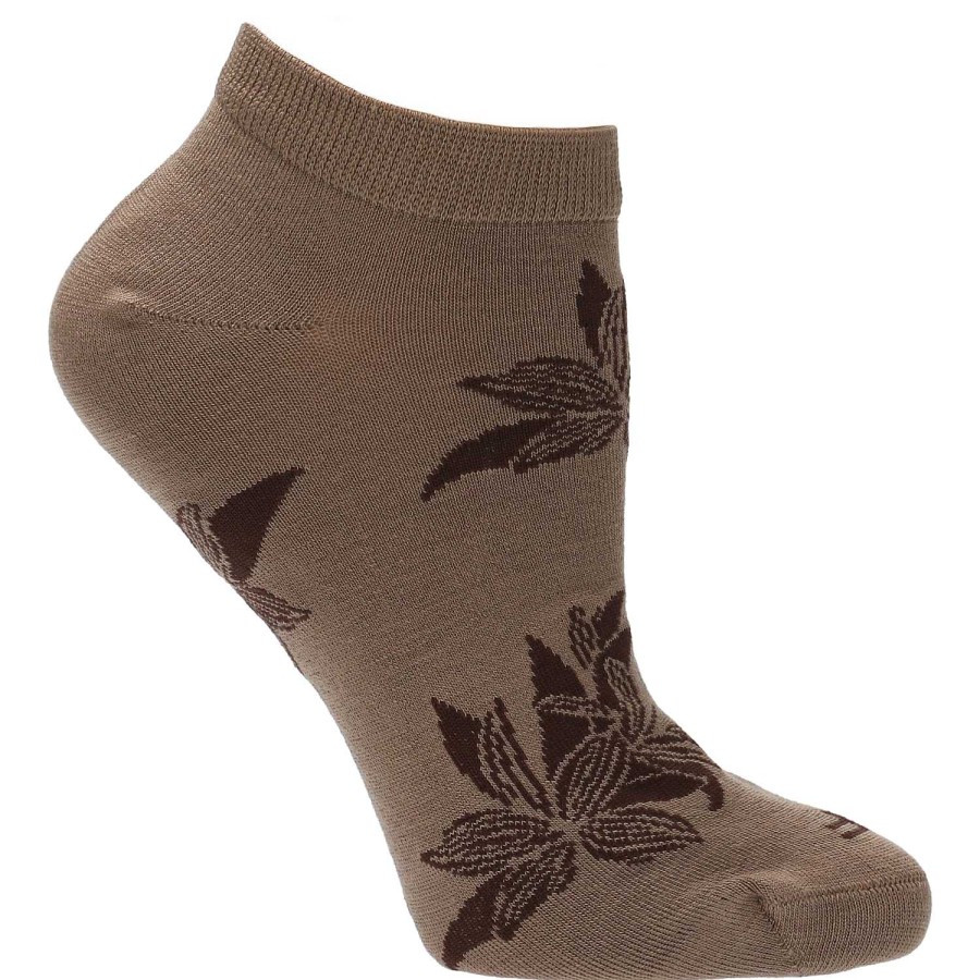 WOMEN Rockford Socks | Women's Bamboo Sock Ped Leaves Brown Rockford Brown