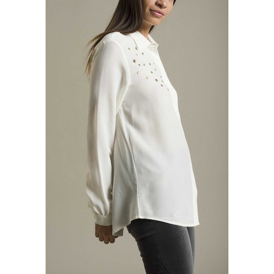 WOMEN Rockford Blouses | Women's London Silk Blouse vanilla