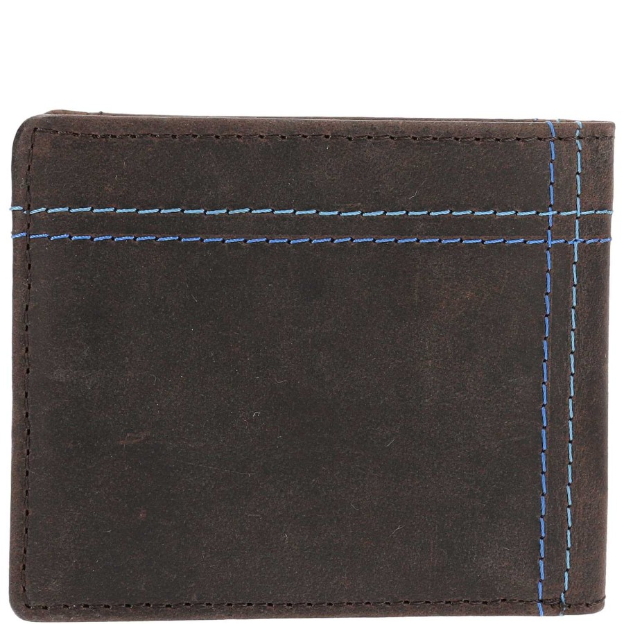 MEN Rockford Wallets | Men's Leather Wallet Ocean Window Coffee Rockford Brown