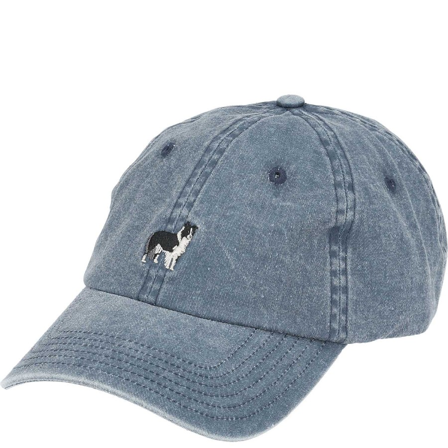 WOMEN|MEN Rockford Caps and JocBests | Unisex Cotton Jockey Cap Border Collie Blue Rockford Blue