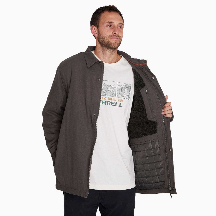 MEN Rockford Jackets and Parkas | Men's Life Style Knitted Jacket Dark Gray Merrell Beluga