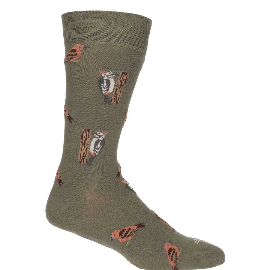 MEN Rockford Socks | Men's Bamboo Socks Birds Green