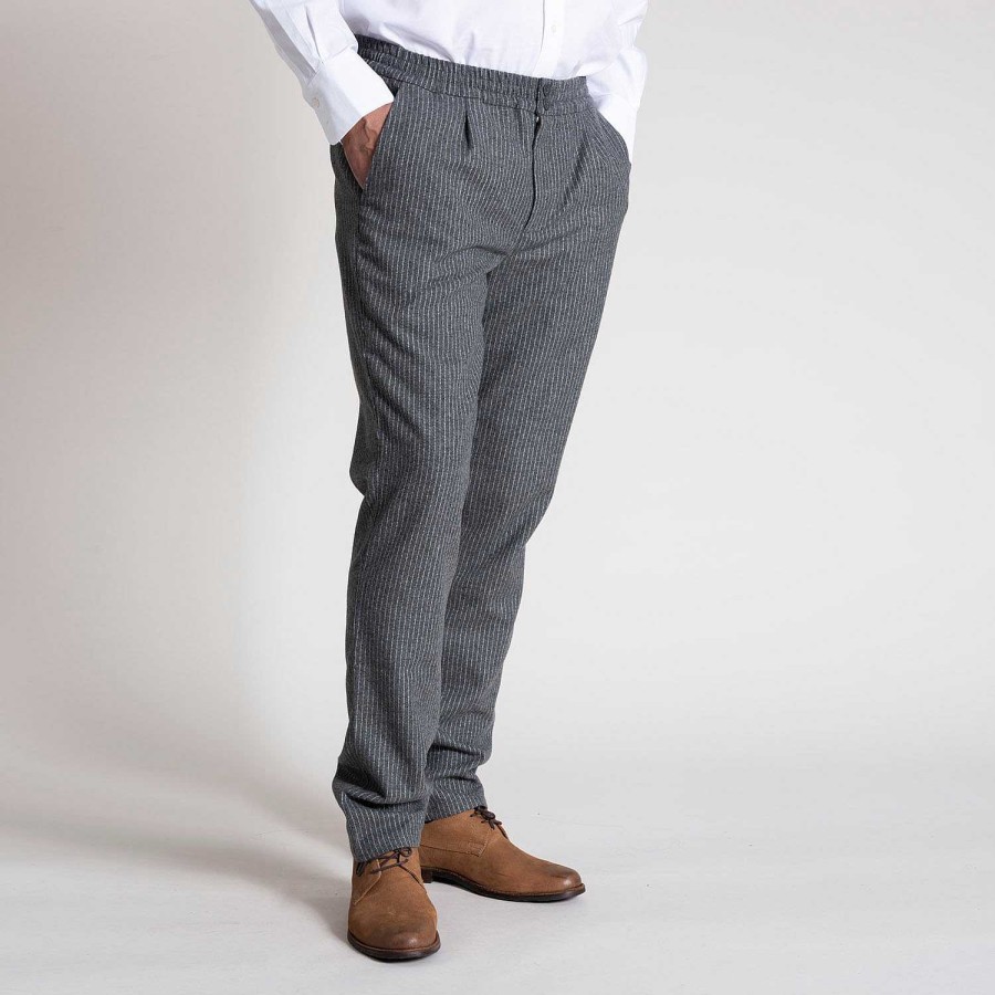 MEN Rockford Pants and Jeans | Murano Men's Pants Stripe Gray