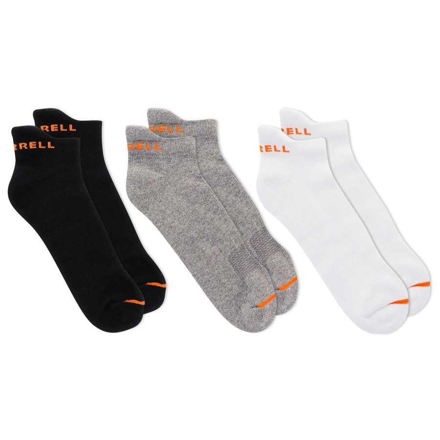 MEN Rockford Socks | Unisex Access Cotton Low Sock Pack 3 Multicolor Merrell Black/Grey/White