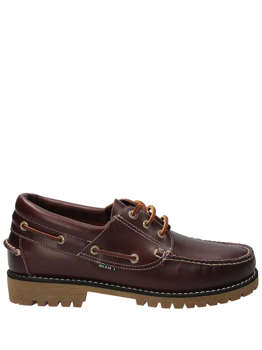 MEN Rockford Shoes | Men's Leather Moccasin New Rocky Iv Dark Brown Rockford Amaretto