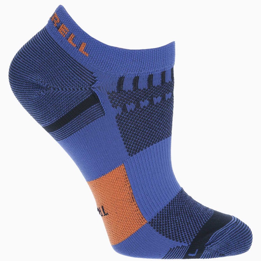 MEN Rockford Socks | Unisex Trail Runner Light No Show Sock Blue Merrell Blue