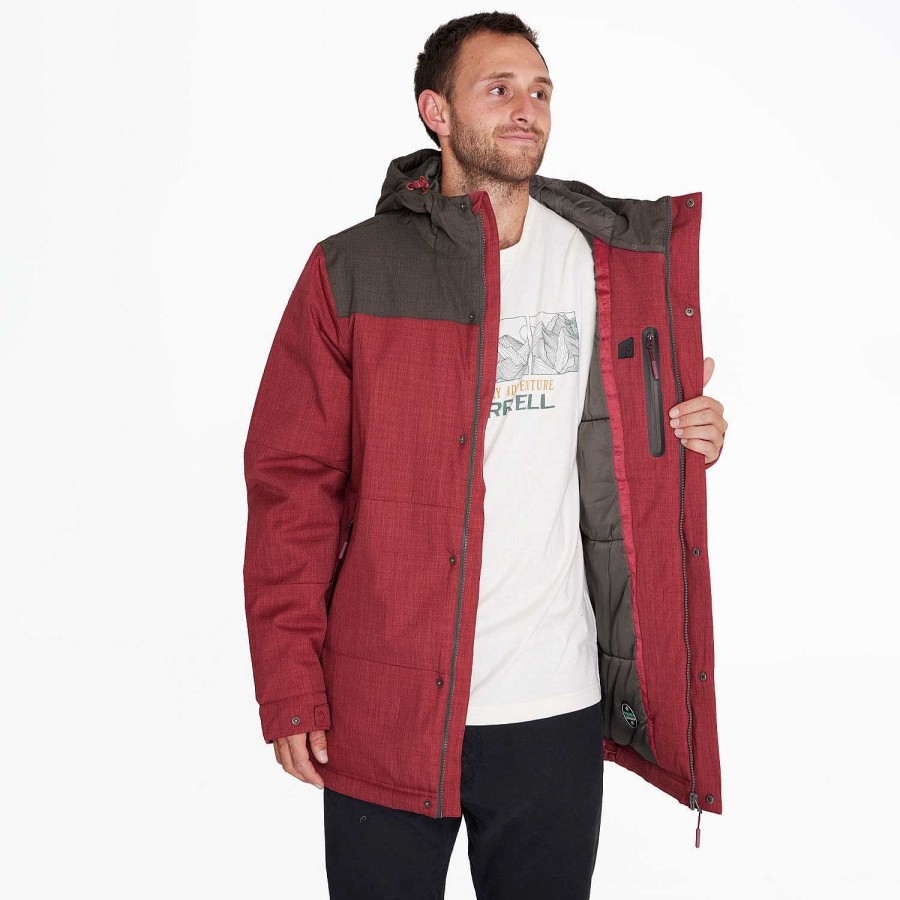 MEN Rockford Jackets and Parkas | Men's Parka Parka Full Zipper Burgundy Merrell Beluga