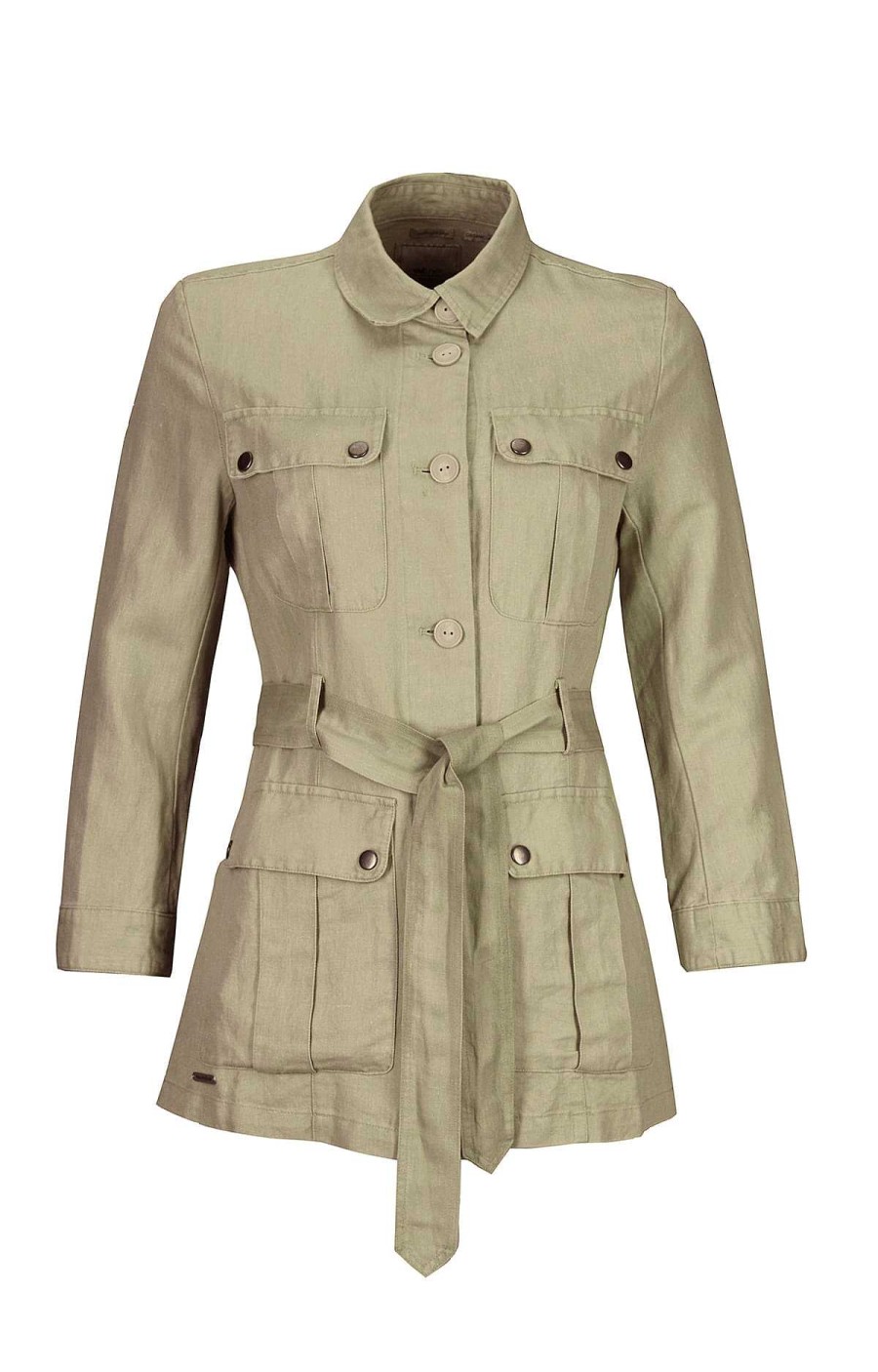 WOMEN Rockford Jackets and Parkas | Women's Organic Linen Jacket Kenya Green Rockford sage