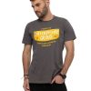 MEN Rockford T-shirts | Men's Casual Short Sleeve T-Shirt Retro Sport Graphic Tee 3 Gray Cat Gunmetal