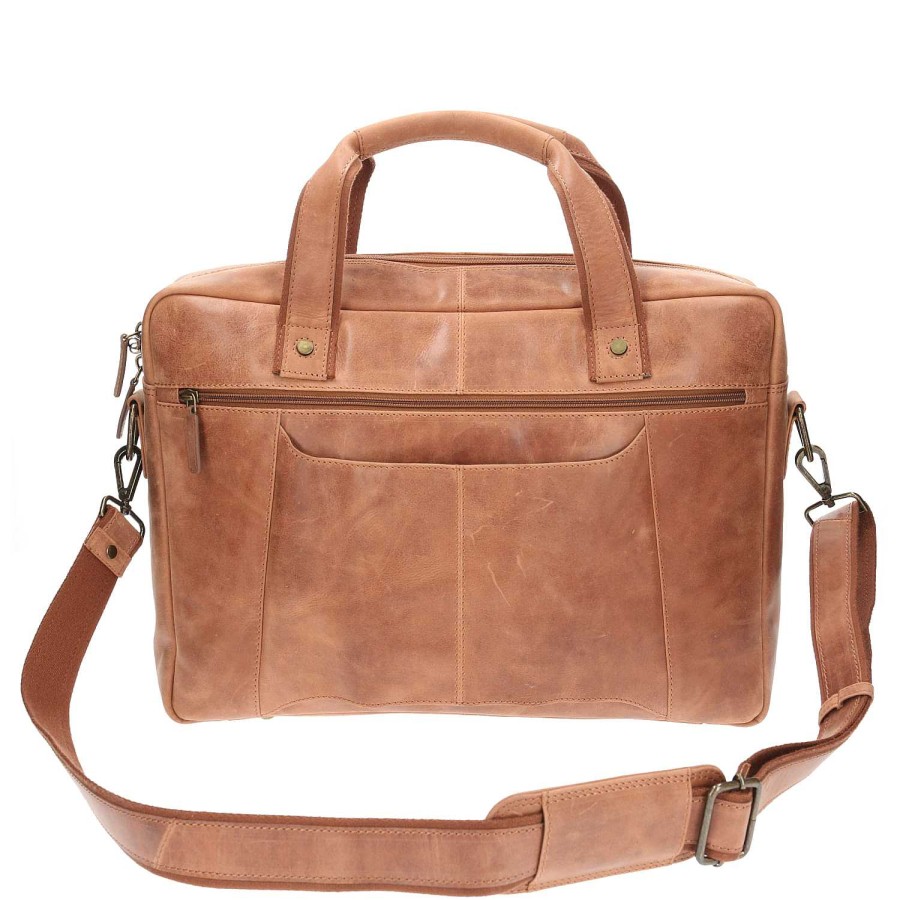 MEN Rockford Briefcases and Backpacks | Fd Lugano Men's Briefcase Dark Tan