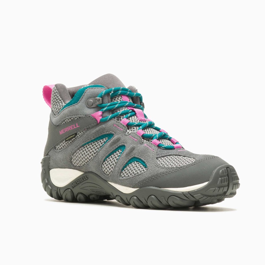 WOMEN Rockford Ankle boots | Yokota 2 Mid Waterproof Women's Ankle Boot Gray Merrell Rock