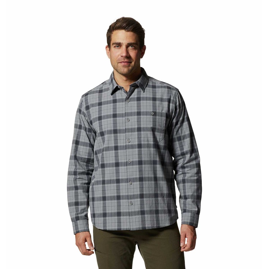 MEN Rockford Shirts | Big Cottonwood Long Sleeve Shirt (056) Foil Gray Moon