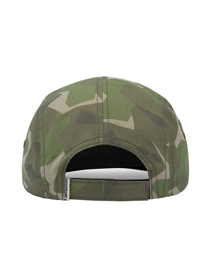 MEN Rockford Caps and JocWholesales | Jockey Casual Unisex Code Logo Flat Bill Hat Green Cat Swiss Camo Aop-Marsh