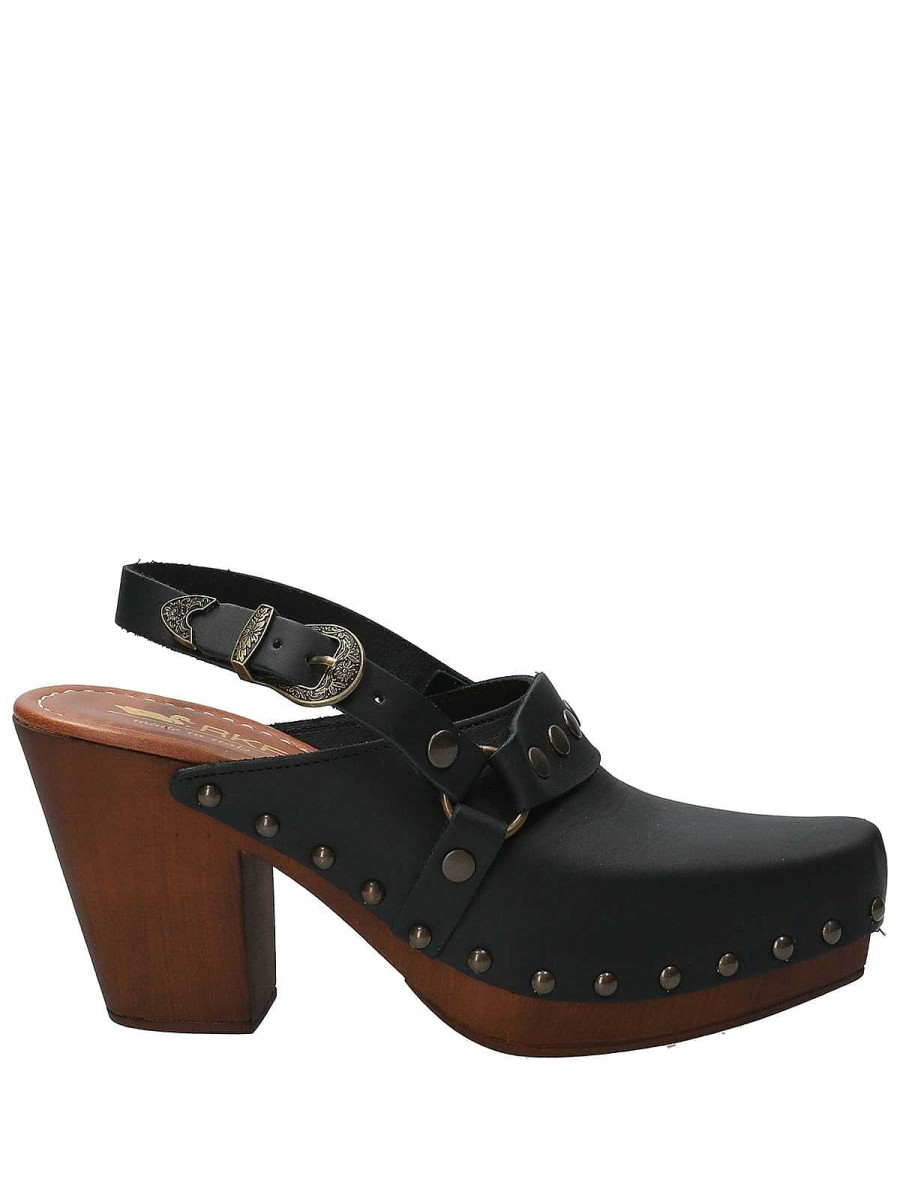 WOMEN Rockford Swedes | Swedish Leather Woman Salermo Black Rockford Black