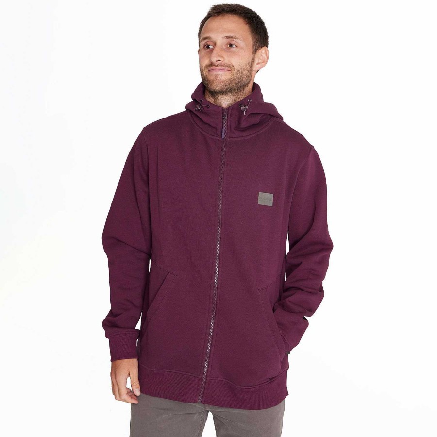 MEN Rockford Polerones | Poleron Hombre Full Zipper Sweatshirt Grape Merrell Wine Tasting