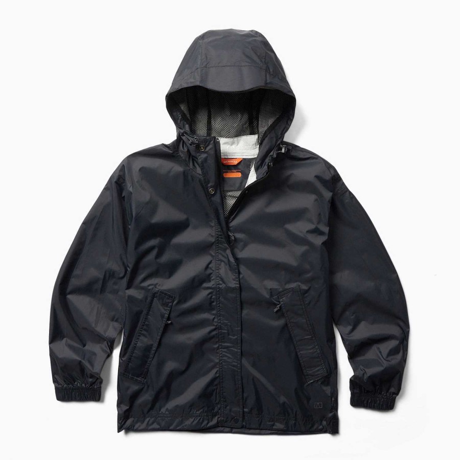 WOMEN Rockford Jackets and Parkas | Fallon Rain Shell Women's Raincoat Black Merrell Black