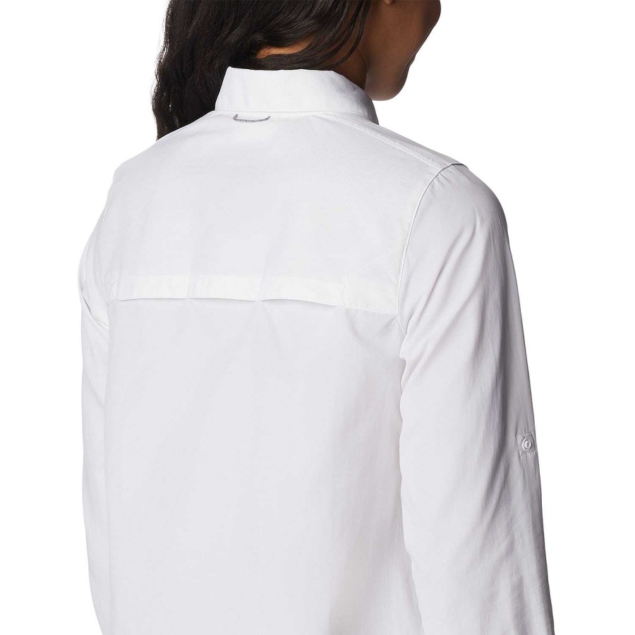 WOMEN Rockford Blouses | Women's Long Sleeve Blouse Silver Ridge3.0 Long Sleeve Shirt Columbia (100)White