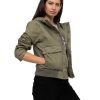 WOMEN Rockford Jackets and Parkas | Women's Casual Jacket Uninsulated Hooded Work Jacket Green Cat Marshall