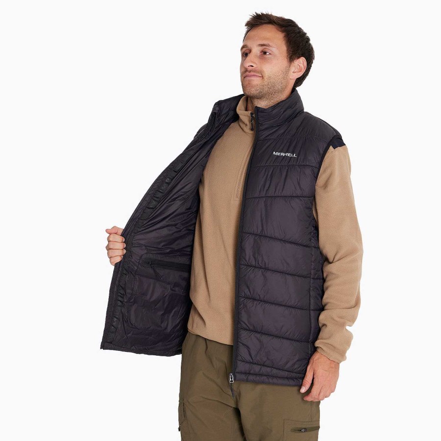 MEN Rockford Jackets and Parkas | Men's Parka Vest Black Merrell Black