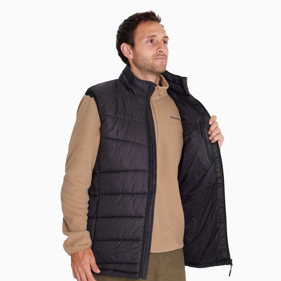 MEN Rockford Jackets and Parkas | Men's Parka Vest Black Merrell Black