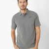 MEN Rockford T-shirts | Men's Casual Polo Shirt Cat Logo Pique Polo Gray Cat Dark Heather Gray