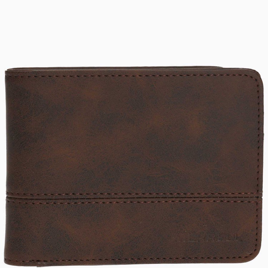 MEN Rockford Wallets | Unisex Leather Wallet Cafe Merrell Brown