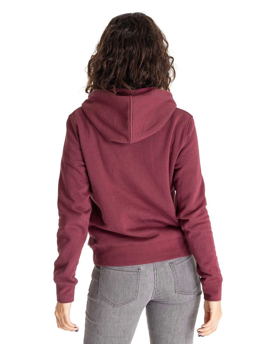 WOMEN Rockford Polerones | Women's Sweater W Foundation Logo Fleece Hoody Carmenere/Pale Mauve