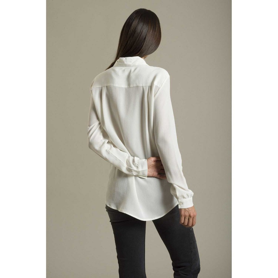 WOMEN Rockford Blouses | Women's London Silk Blouse vanilla