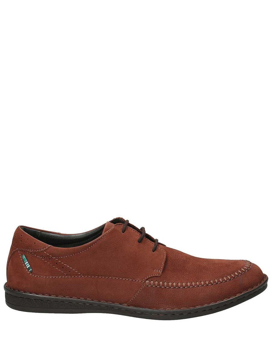 MEN Rockford Shoes | Men's Leather Shoe Combe Brown Rockford Dk Brown