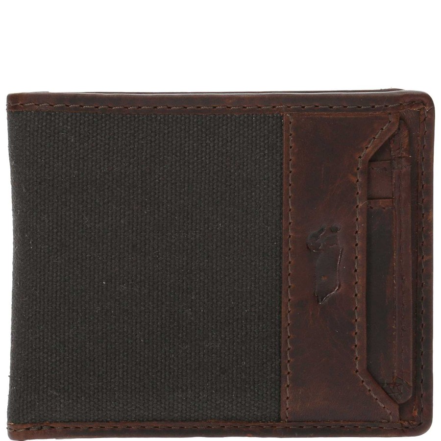 MEN Rockford Wallets | Rcy Rodes Men's Recycled Canvas Wallet Rockford Gray Window Charcoal