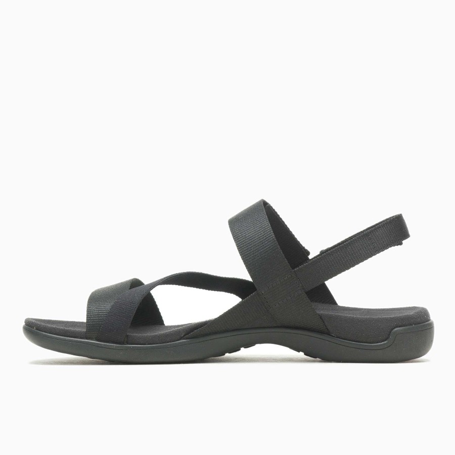 WOMEN Rockford Sandals | District 3 Strap Web Women's Sandal Black Merrell Black