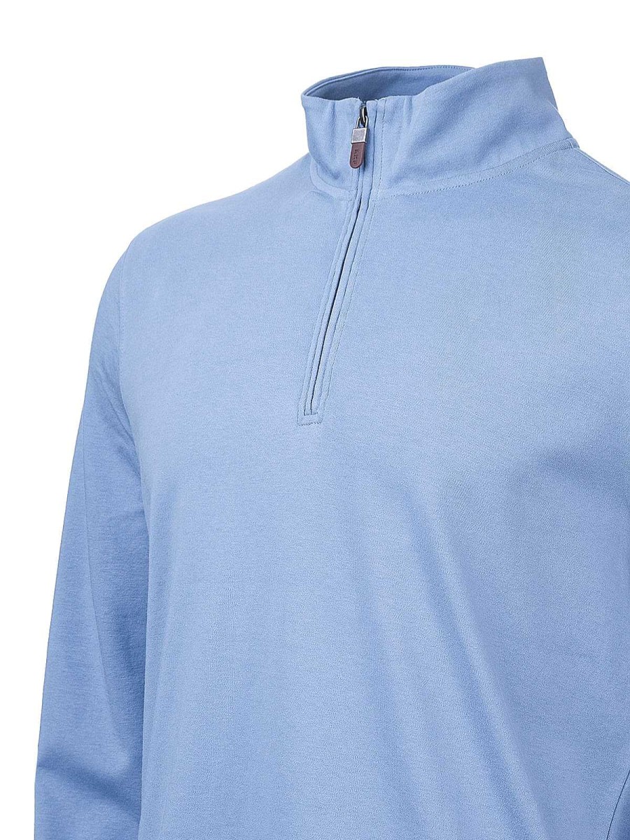 MEN Rockford Vests and Sweaters | Men's Organic Cotton Sweater Rimini Blue Rockford Marine