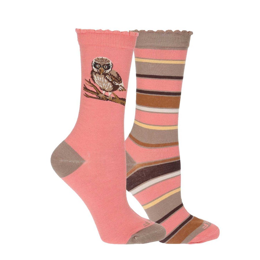 WOMEN Rockford Socks | Women's Bamboo Socks Pack St Owl Rose