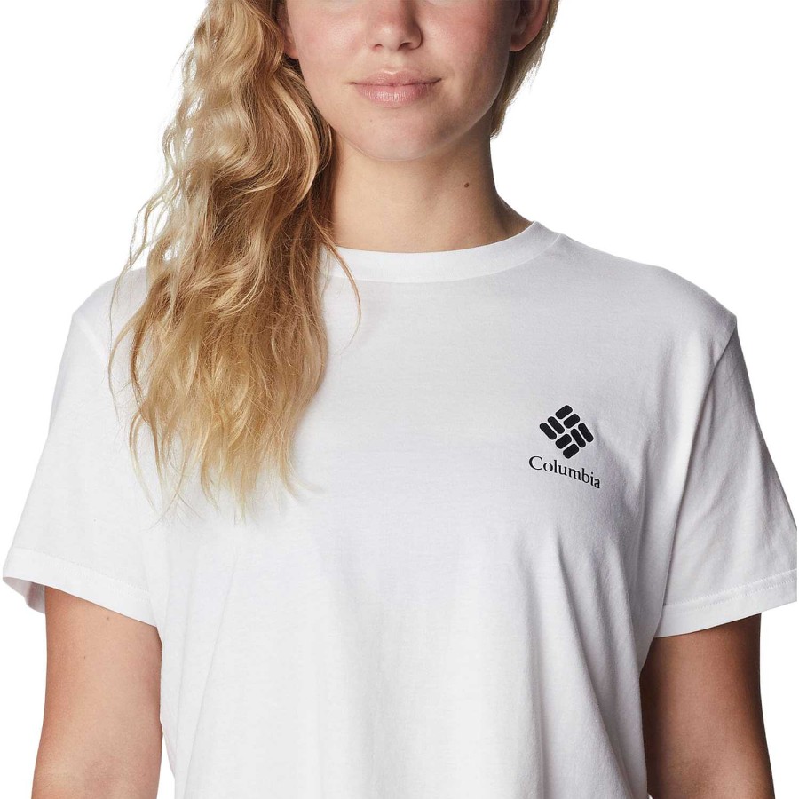 WOMEN Rockford T-shirts | Women's Short Sleeve T-Shirt North Cascades Cropped Tee Columbia (105) White