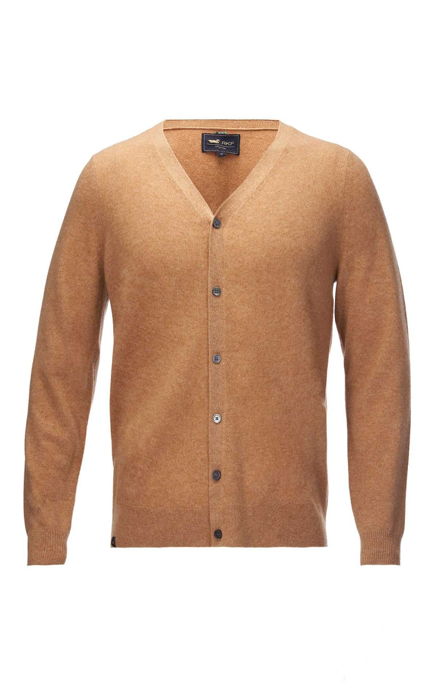 MEN Rockford Vests and Sweaters | Men's Cardigan Cashmere Camel Rockford Toast