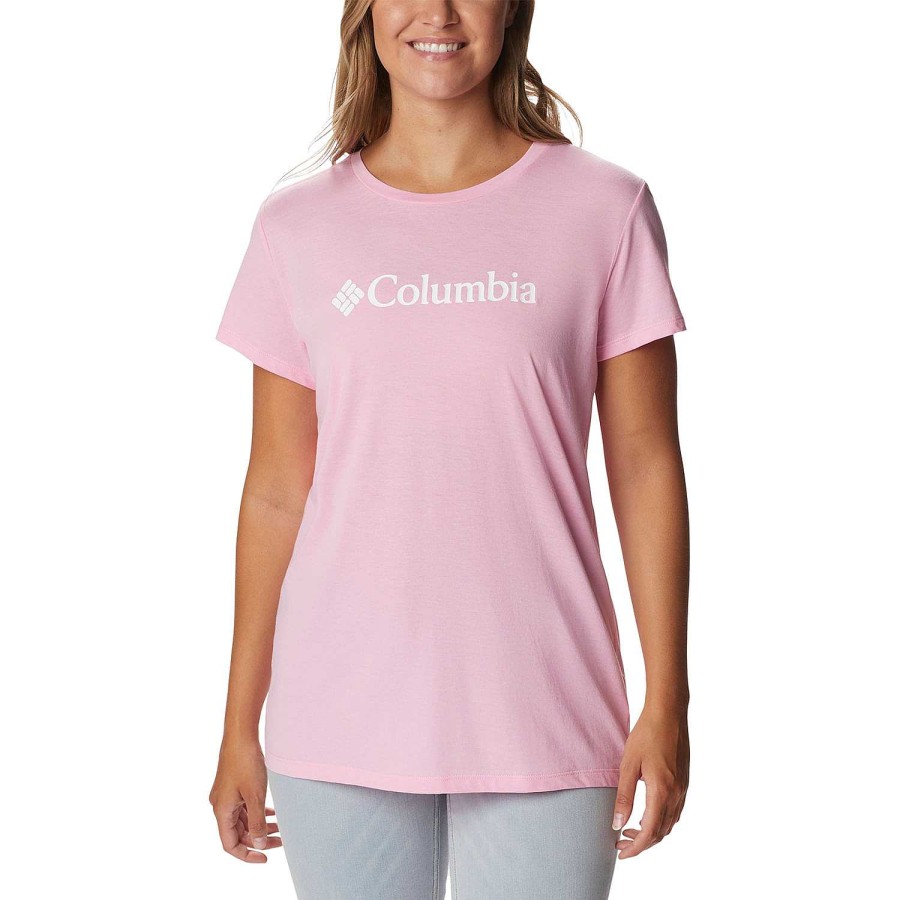 WOMEN Rockford T-shirts | Women's Short Sleeve T-shirt Columbia Trek Ss Graphic Tee Columbia (679) Wild Rose