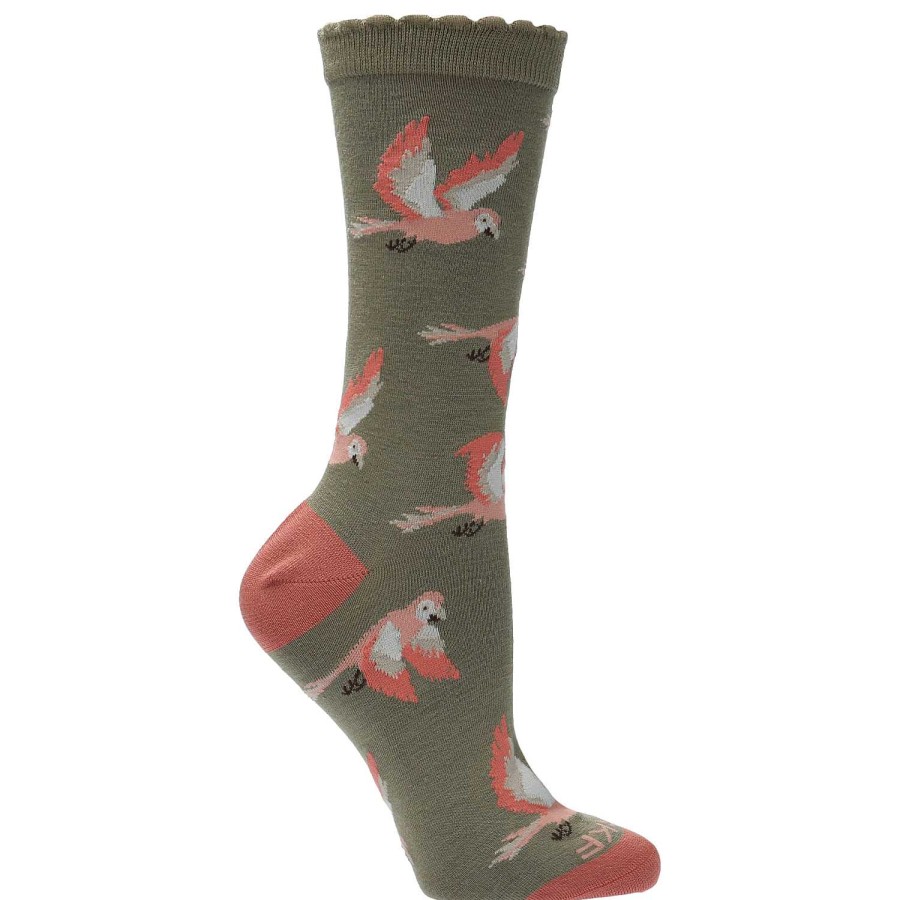 WOMEN Rockford Socks | Women's Bamboo Socks St Parrot Green Rockford Green