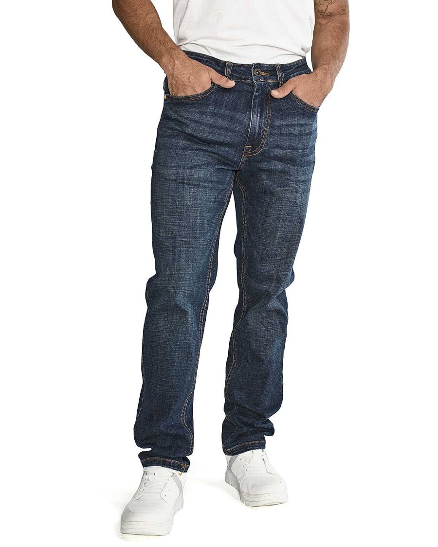 MEN Rockford Pants and Jeans | Men's Casual Jeans Coolmax Denim Slim Blue Cat Dark Stone