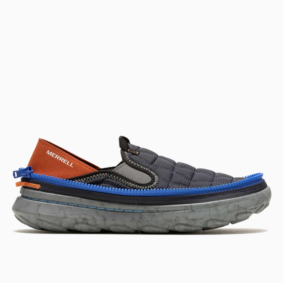 MEN Rockford See All|Slip On | Men's Slip On Hut Moc 2 Packable Dark Blue Merrell Navy/Clay