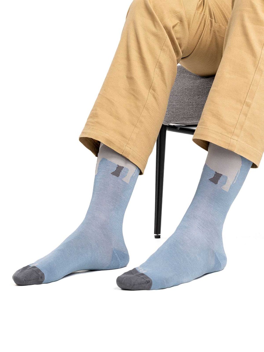 MEN Rockford Socks | Elephant Men's Bamboo Sock Denim