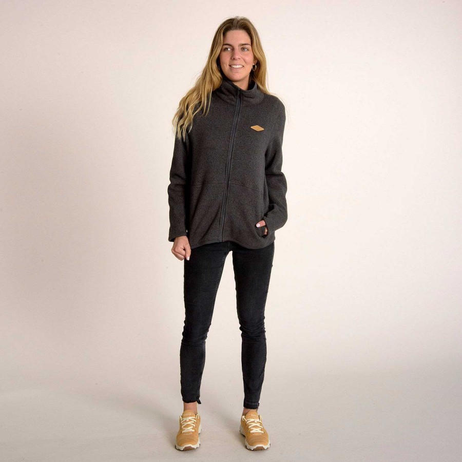 WOMEN Rockford Fleece and Softshells | Polar Women's Sweater Wthr Full Zip Asphalt Heather