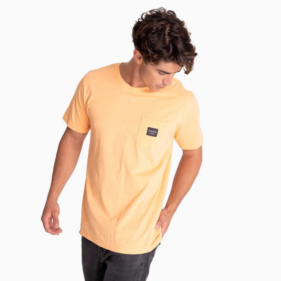 MEN Rockford T-shirts | Men's Boulder T-shirt Apricot Wash